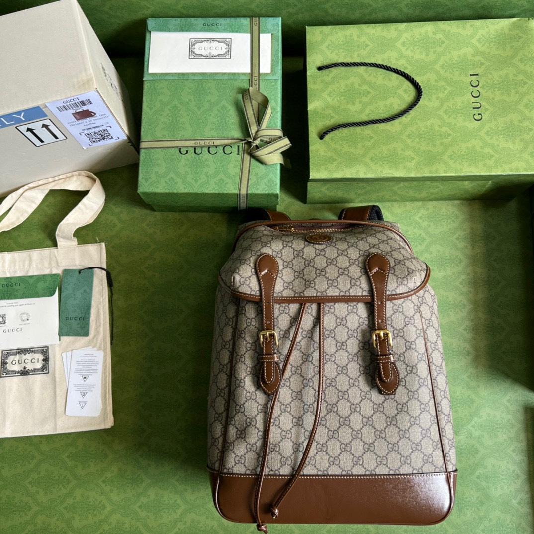 Gucci Mittelgroßer Rucksack mit ineinandergreifendem G (26-43-18 cm) - EUR FASHION