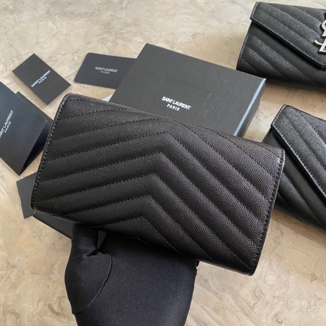 Saint Laurent-Monogramm-Leder-Geldbörse (19-11-3CM) - EUR FASHION