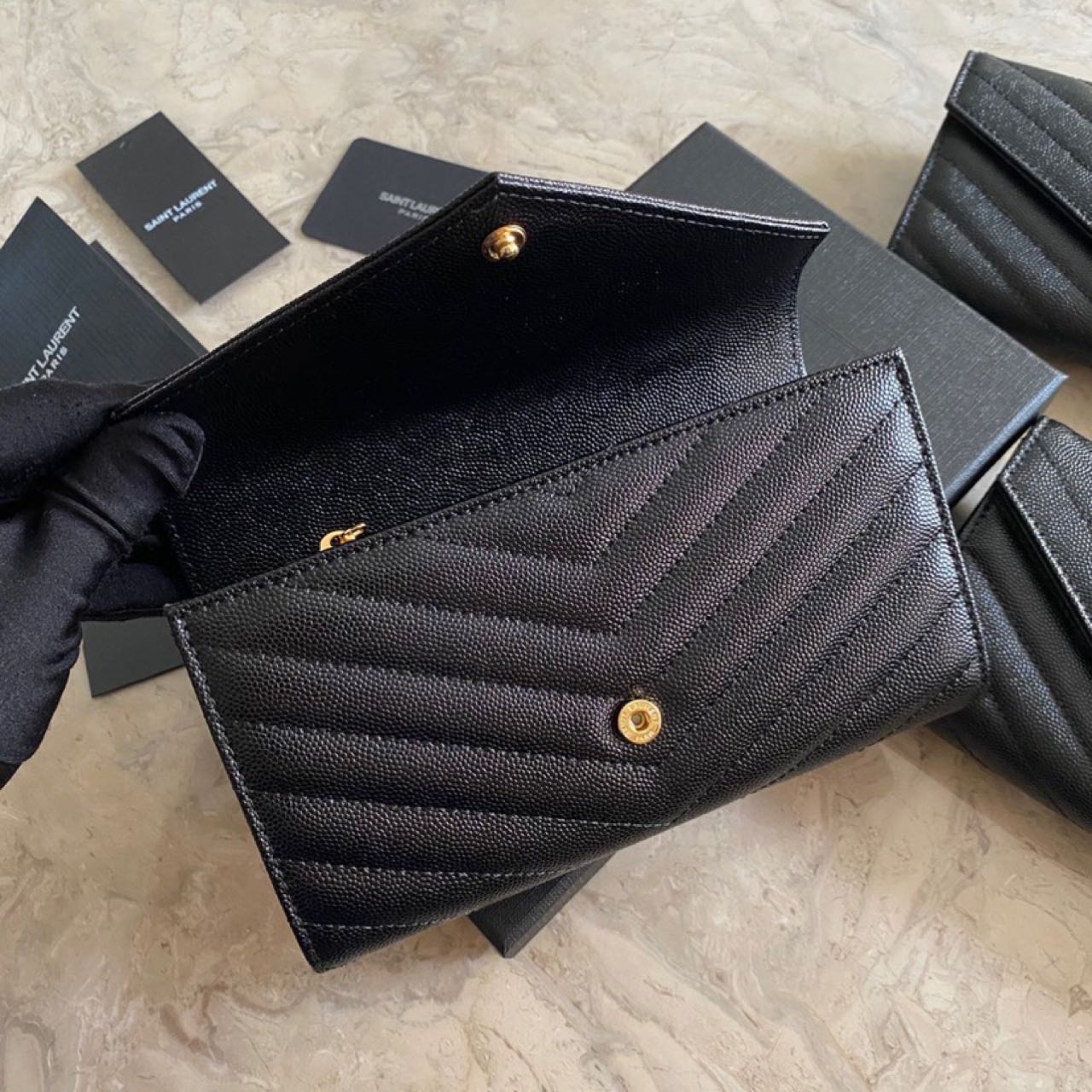 Saint Laurent-Monogramm-Leder-Geldbörse (19-11-3CM) - EUR FASHION