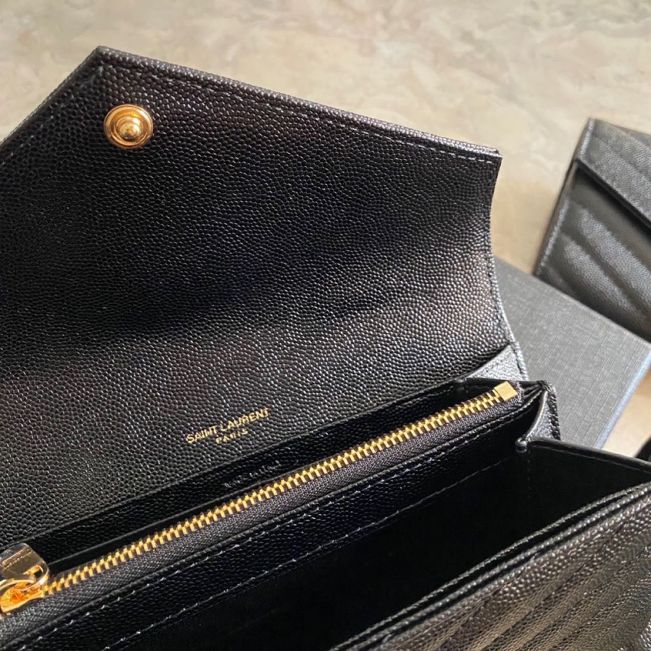Saint Laurent-Monogramm-Leder-Geldbörse (19-11-3CM) - EUR FASHION