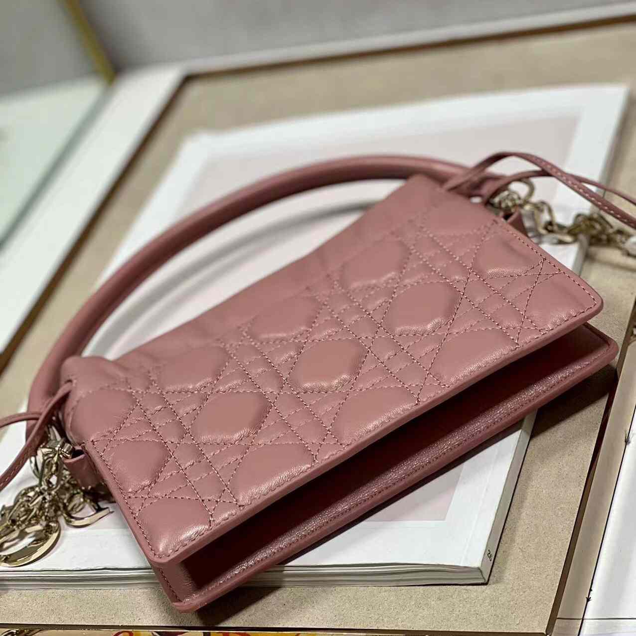 Dior Lady Dior Minitasche mit Kordelzug und Tragegriff oben - EUR FASHION