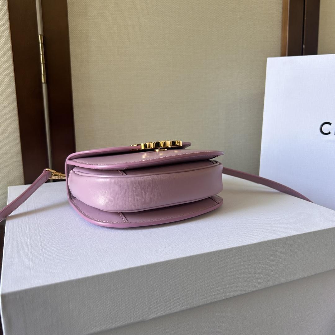 Celine Mini Besace Triomphe aus glänzendem Kalbsleder - EUR FASHION