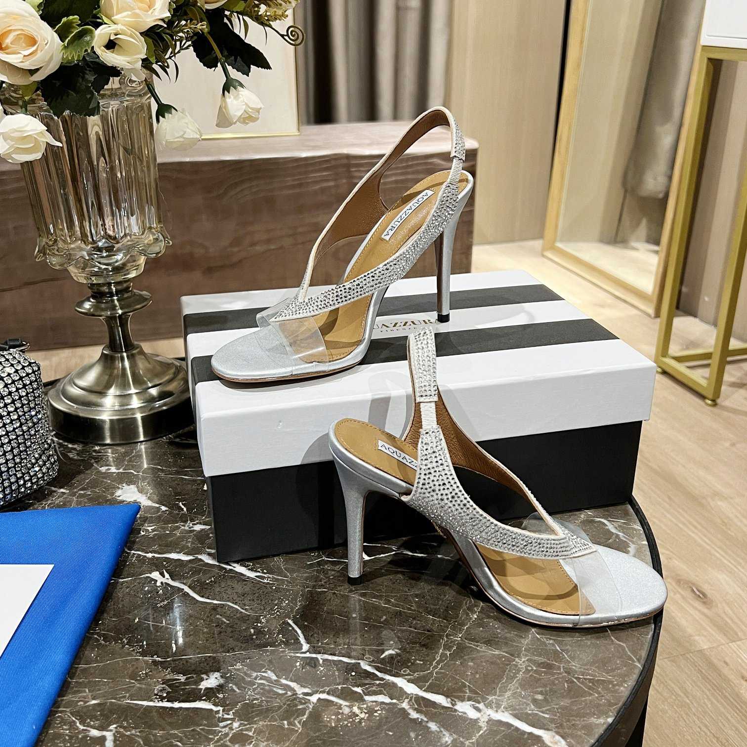 Aquazzura Izzy Plexi Sandale 105 - EUR FASHION