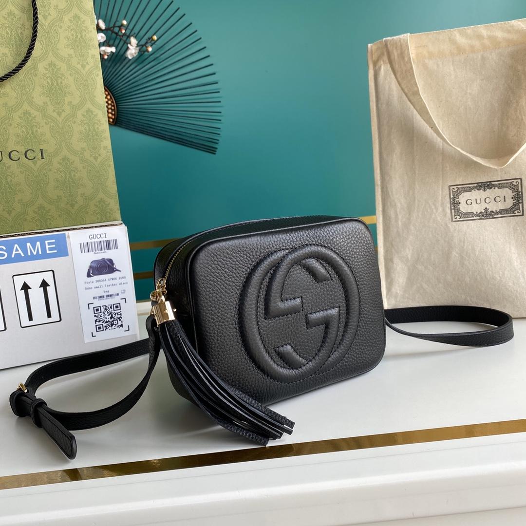 Gucci Soho Kleine Leder-Disco-Tasche (22-15-7 cm) - EUR FASHION