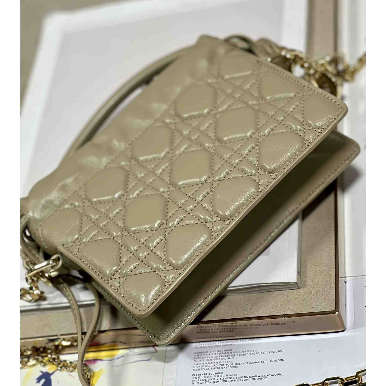 Dior Lady Dior Minitasche mit Kordelzug und Tragegriff oben - EUR FASHION