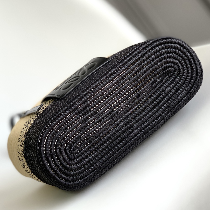 Loewe Kleine quadratische Korbtasche aus Bast und Kalbsleder (30*21*11 cm) - EUR FASHION
