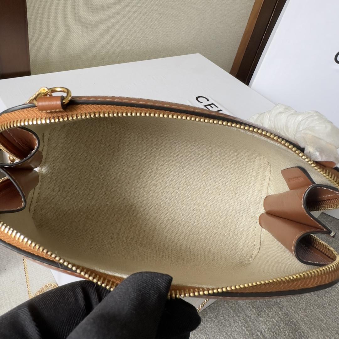 Celine Clutch an Kette Cuir Triomphe Natur / Hellbraun - EUR FASHION