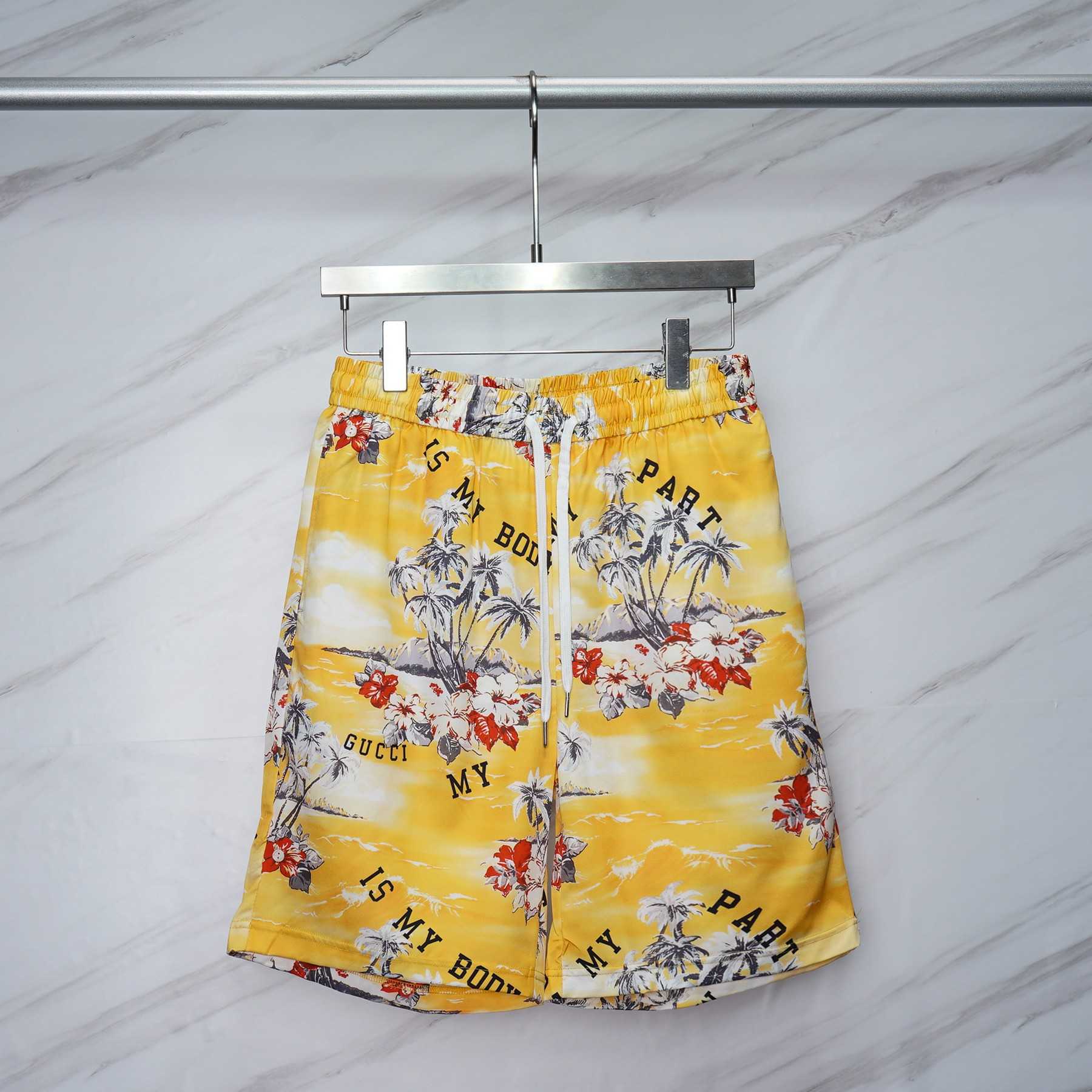 Bedrucktes Bowlinghemd und Shorts aus Baumwollpopeline von Gucci - EUR FASHION