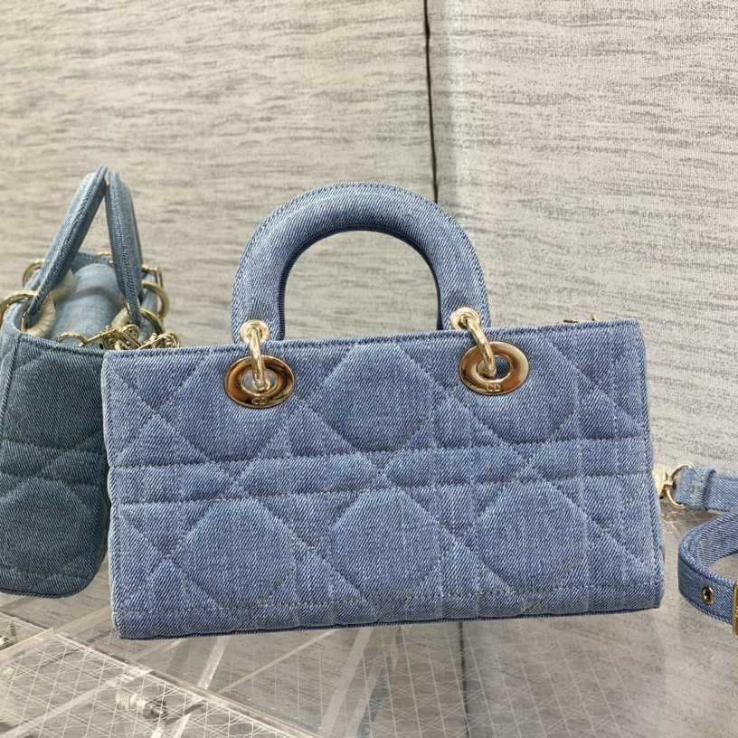 Dior Denim Macrocannage Lady D-Joy Blau (26*6*14cm) - EUR FASHION