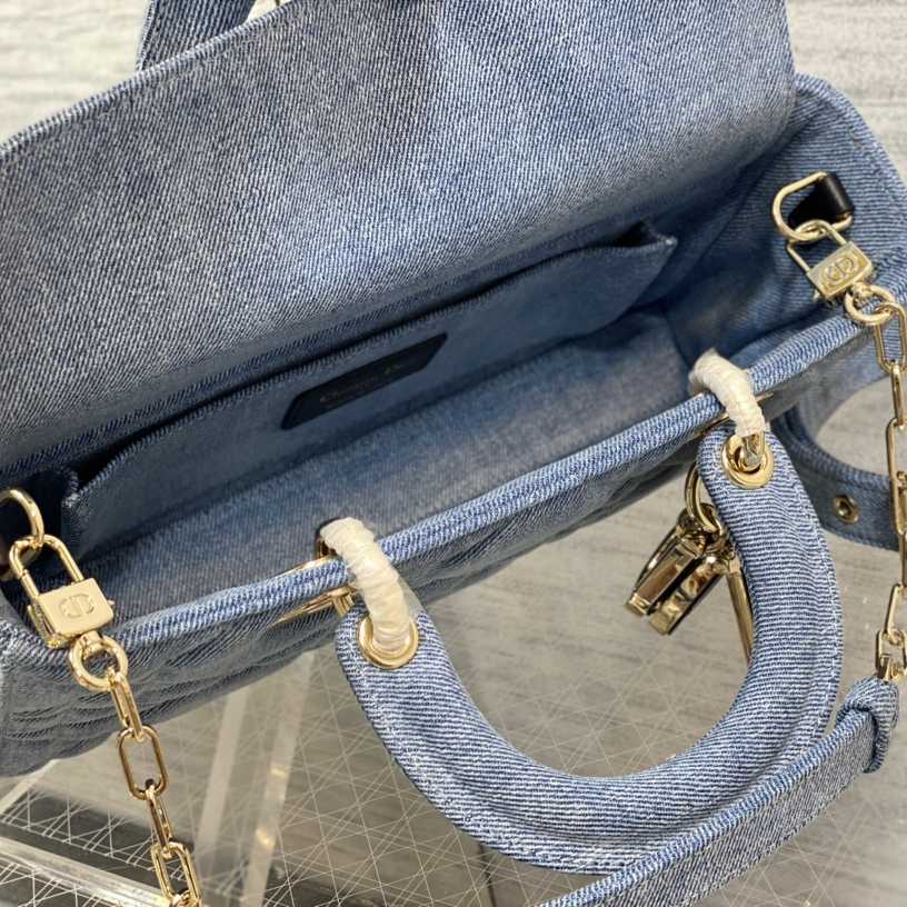 Dior Denim Macrocannage Lady D-Joy Blau (26*6*14cm) - EUR FASHION
