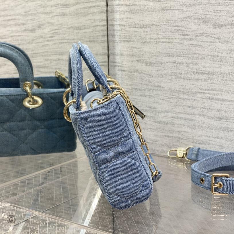 Dior Denim Macrocannage Lady D-Joy Blau (26*6*14cm) - EUR FASHION