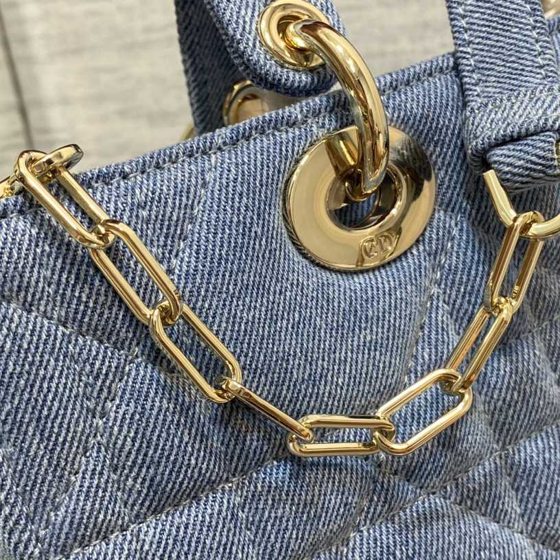 Dior Denim Macrocannage Lady D-Joy Blau (26*6*14cm) - EUR FASHION