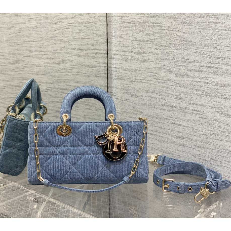 Dior Denim Macrocannage Lady D-Joy Blau (26*6*14cm) - EUR FASHION