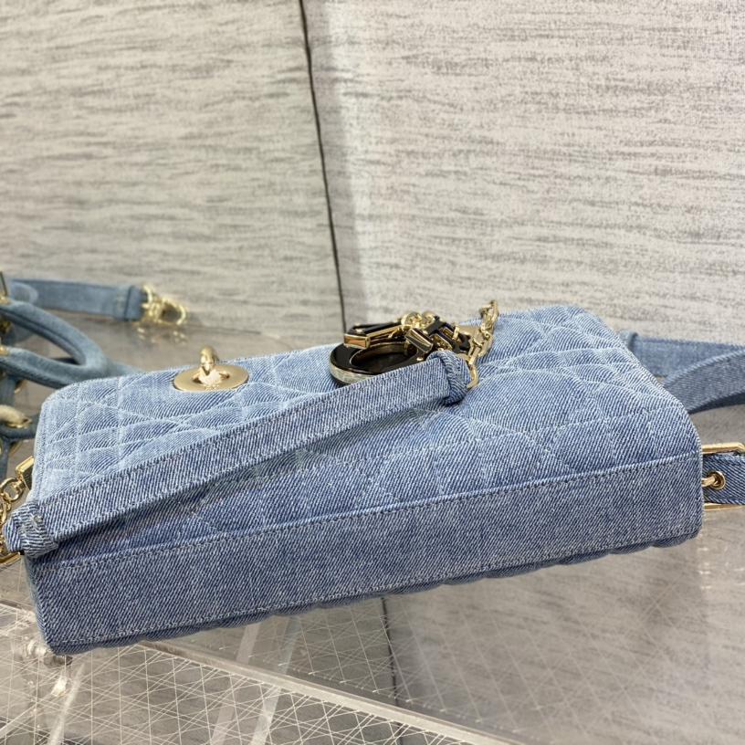 Dior Denim Macrocannage Lady D-Joy Blau (26*6*14cm) - EUR FASHION