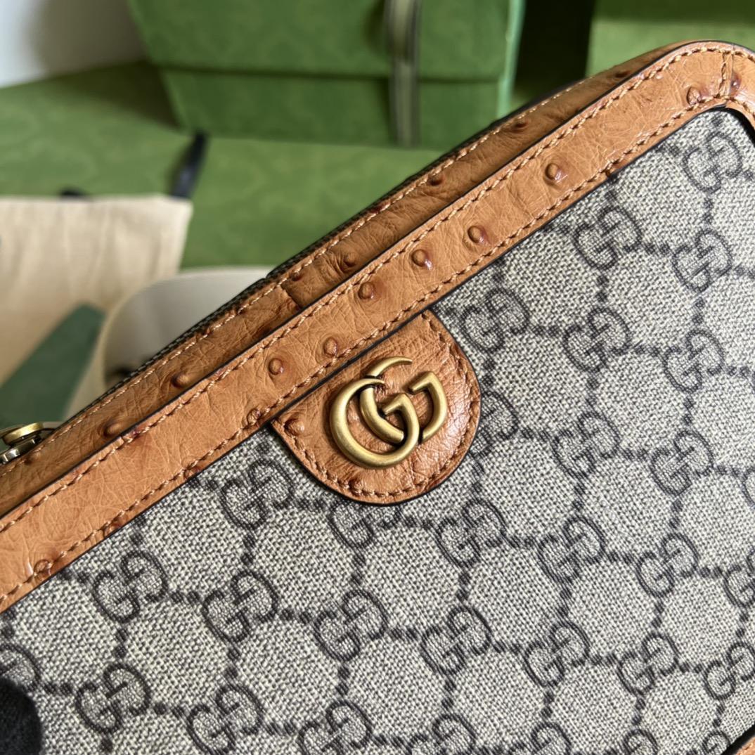 Gucci Umhängetasche mit Pythonbesatz und Doppel-G (23,5 x 16 x 4,5 cm) - EUR FASHION