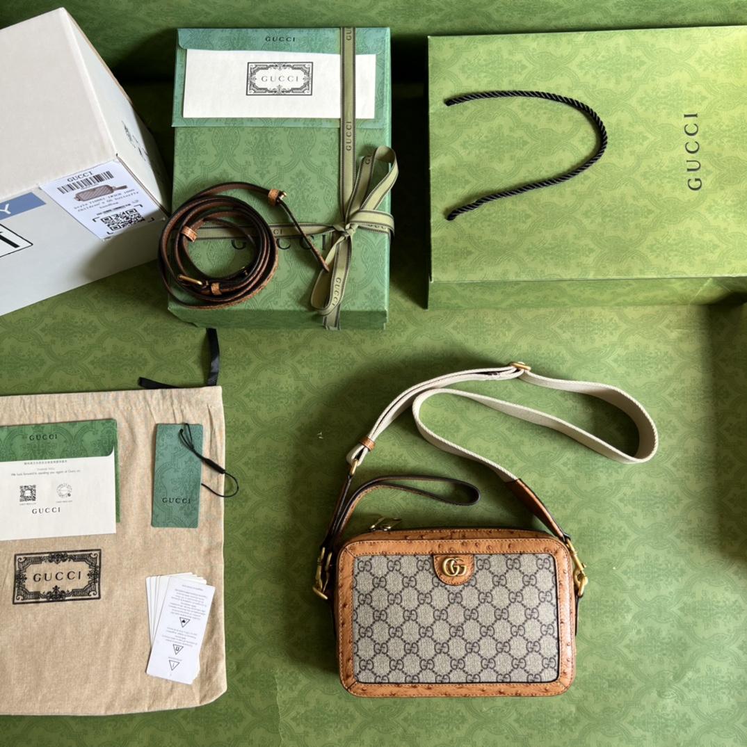 Gucci Umhängetasche mit Pythonbesatz und Doppel-G (23,5 x 16 x 4,5 cm) - EUR FASHION