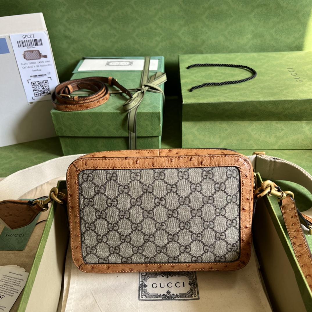 Gucci Umhängetasche mit Pythonbesatz und Doppel-G (23,5 x 16 x 4,5 cm) - EUR FASHION