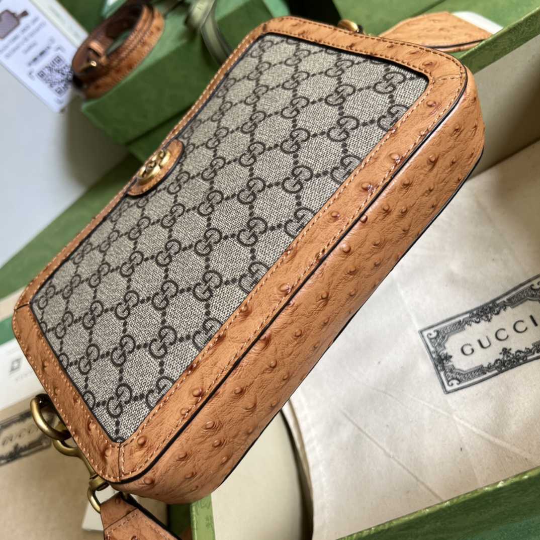 Gucci Umhängetasche mit Pythonbesatz und Doppel-G (23,5 x 16 x 4,5 cm) - EUR FASHION