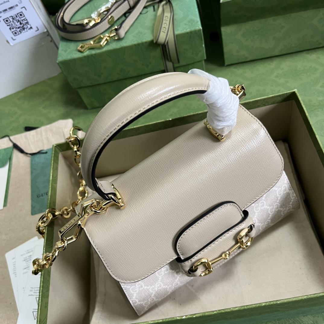 Gucci Horsebit 1955 Mini-Tasche (22 x 16 x 10,5 cm) - EUR FASHION