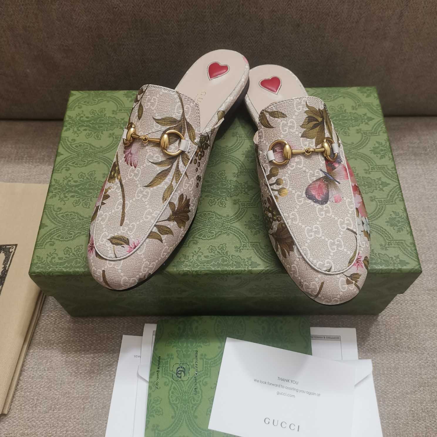 Gucci Damen GG Flora Princetown Slipper - EUR FASHION