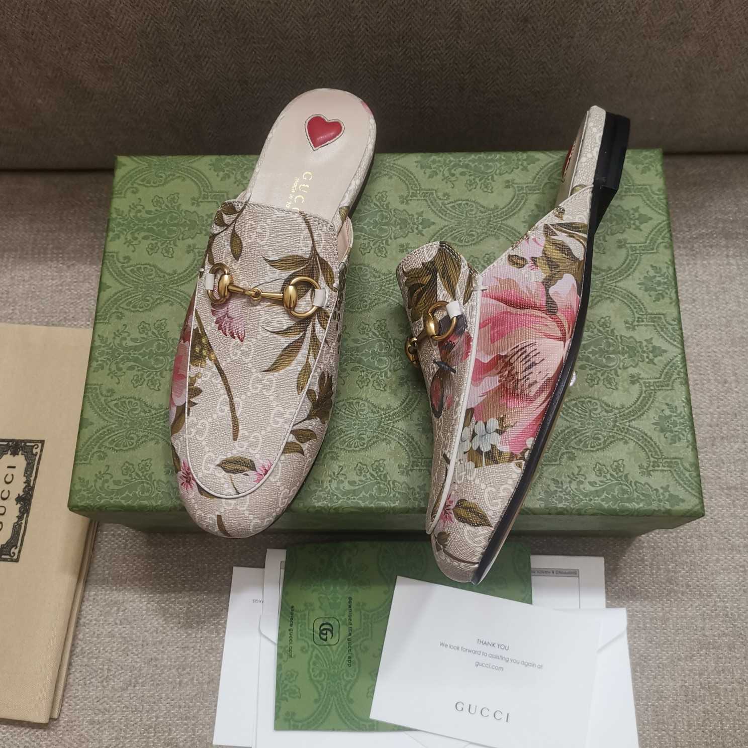Gucci Damen GG Flora Princetown Slipper - EUR FASHION