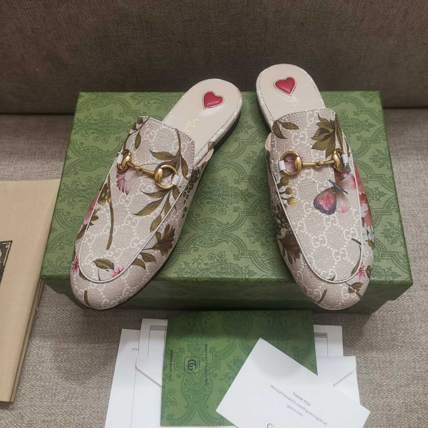 Gucci Damen GG Flora Princetown Slipper - EUR FASHION