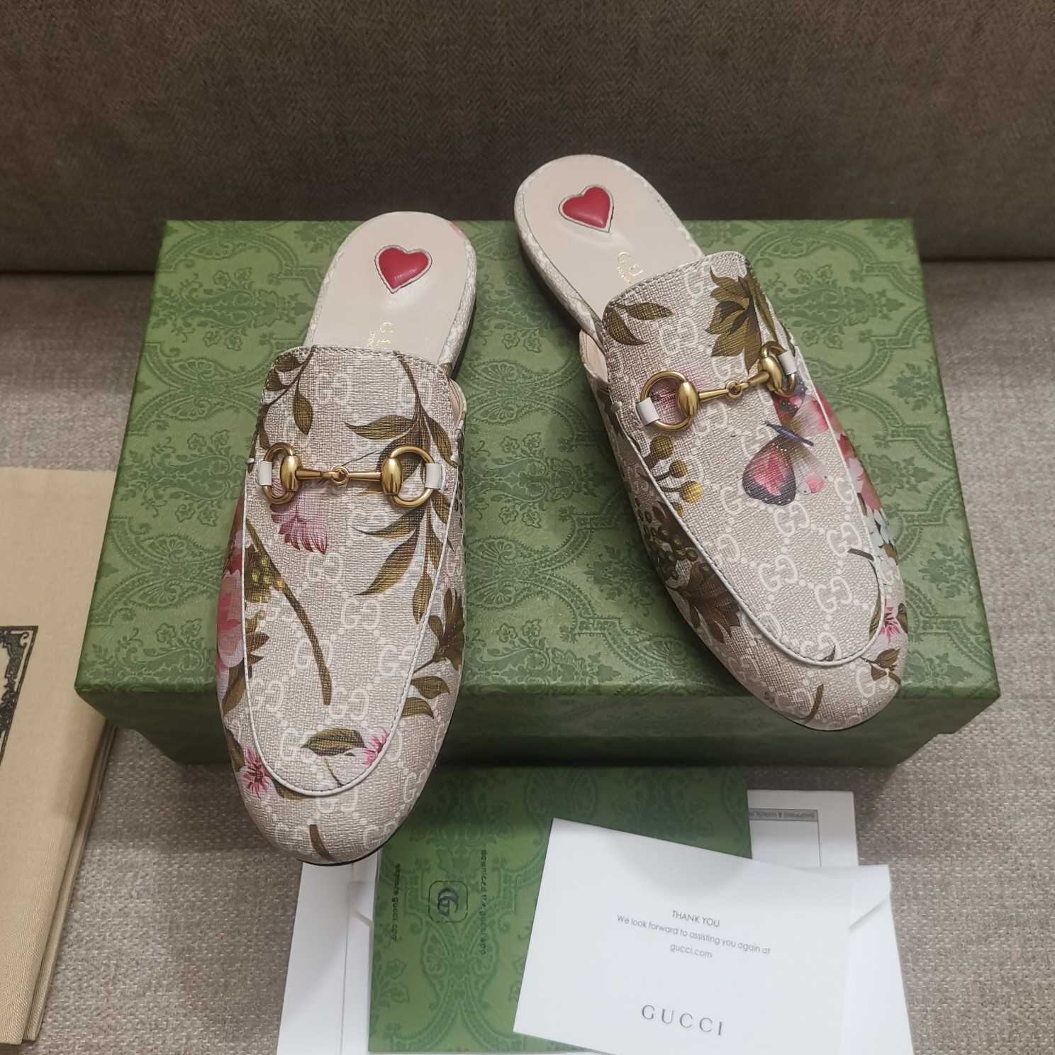 Gucci Damen GG Flora Princetown Slipper - EUR FASHION
