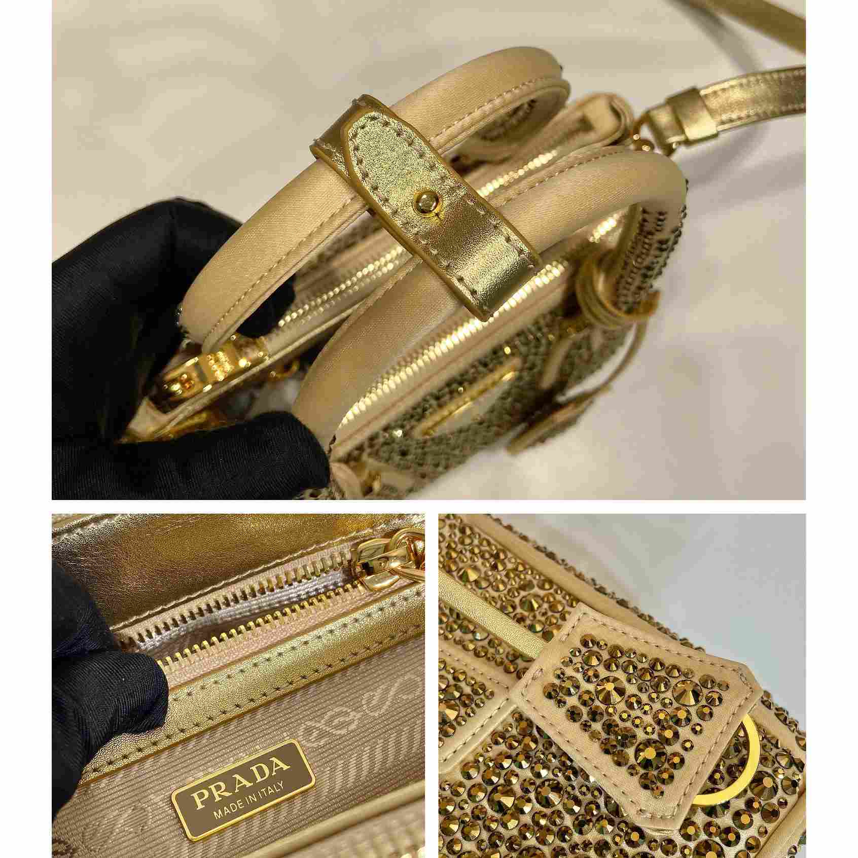 Prada Galleria Minitasche aus Satin mit Kristallen - EUR FASHION