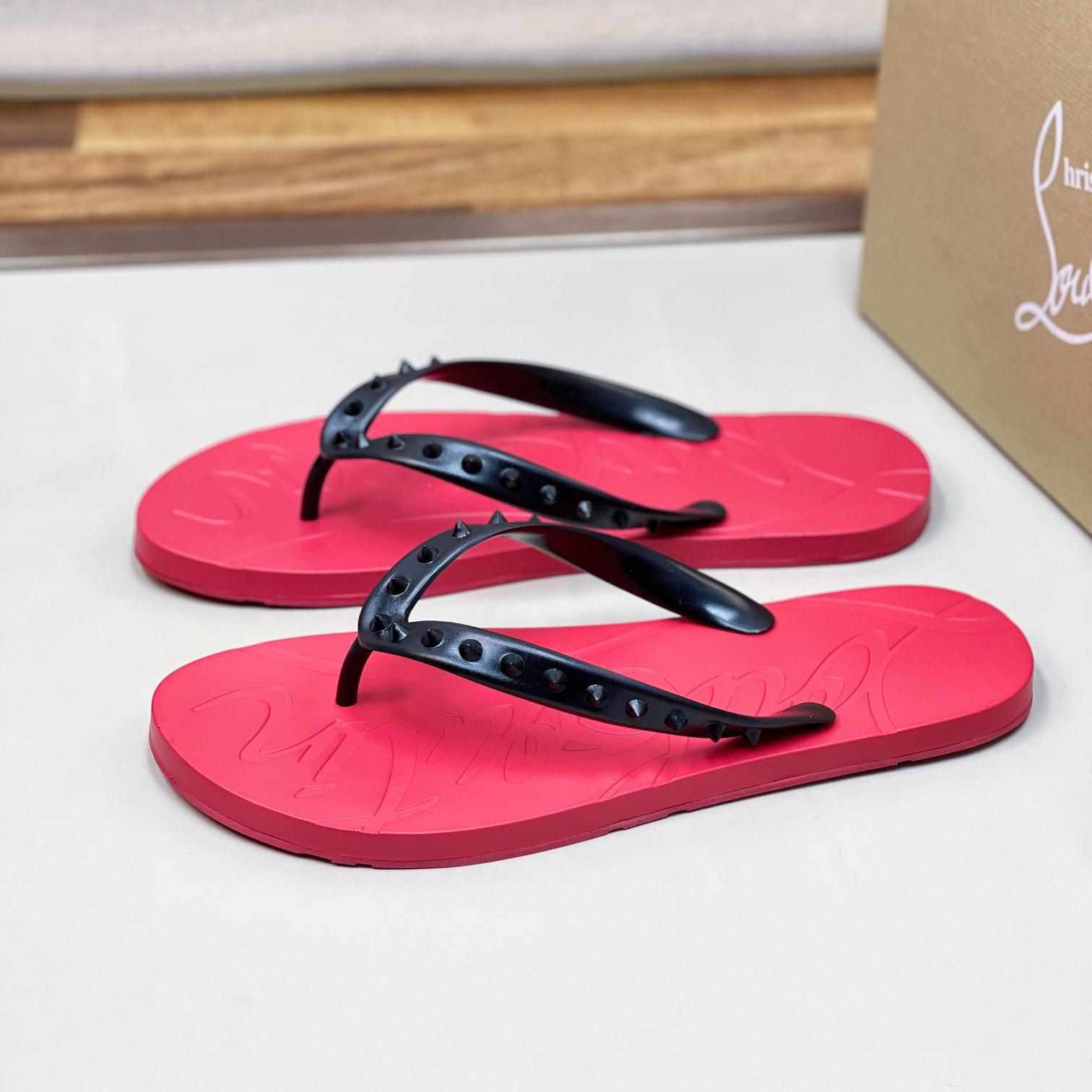 Christian Louboutin Loubi Flip Man Flip-Flops – Gummi - EUR FASHION