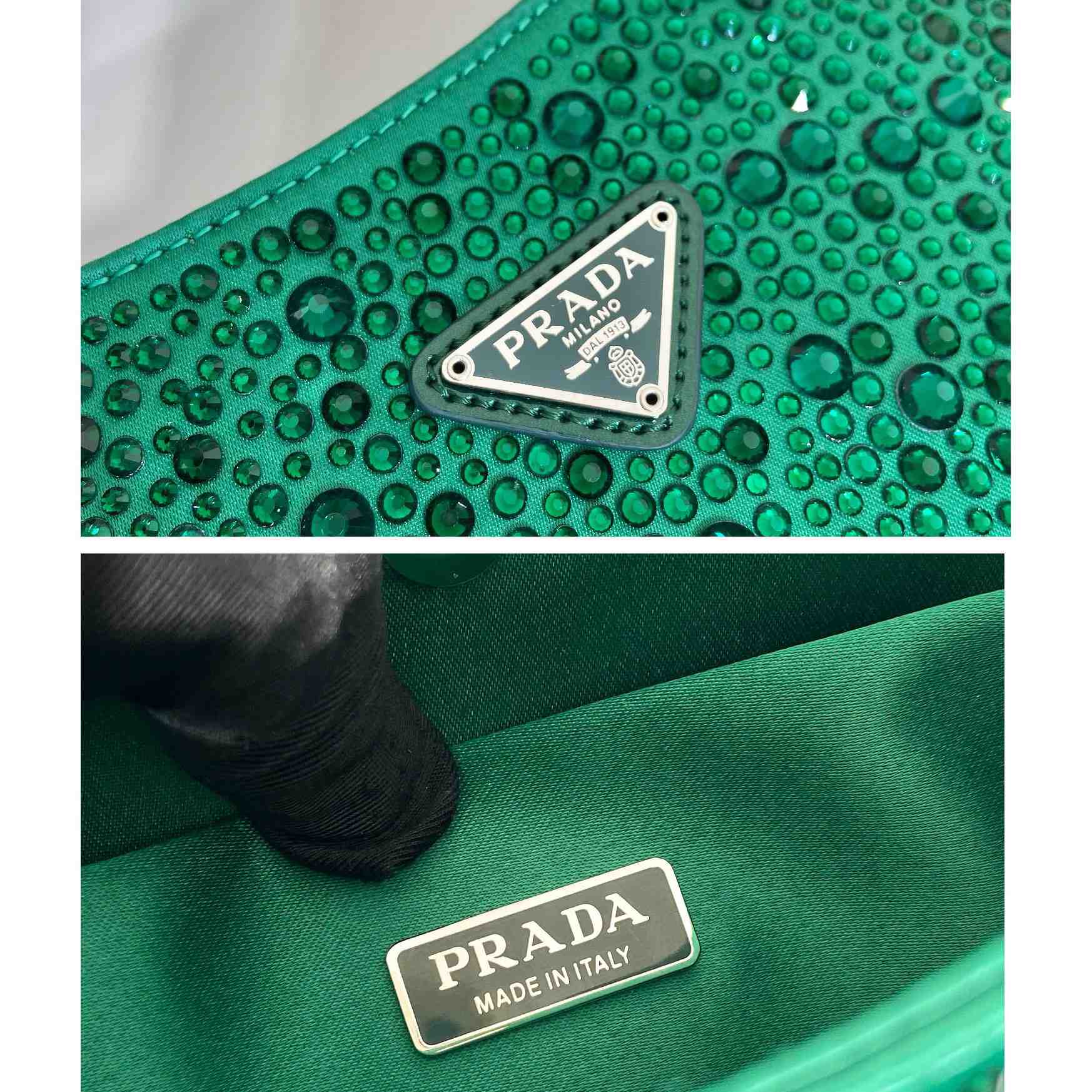 Prada Cleo Satintasche mit Kristallen - EUR FASHION