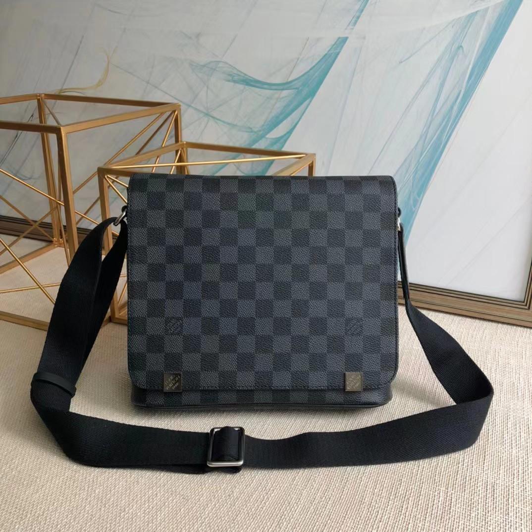 Louis Vuitton Herren Umhängetasche Damier Schwarz (25x22x8CM) - EUR FASHION