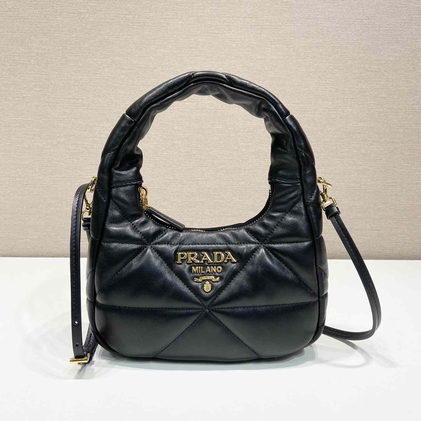 Prada Mini-Tasche aus Nappaleder mit Steppnähten - EUR FASHION