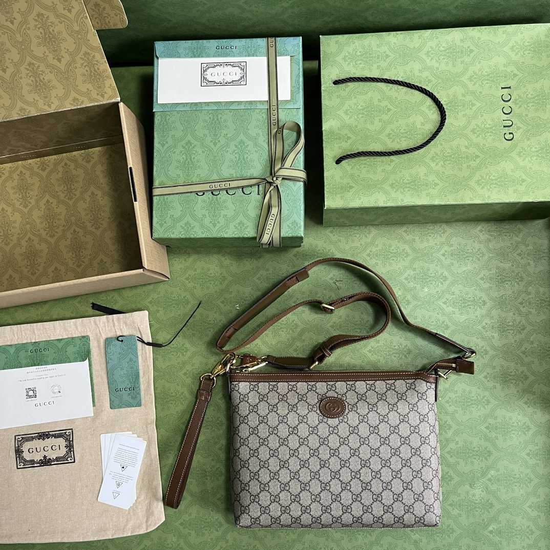 Gucci Messenger-Tasche mit ineinandergreifendem G (30–22,5–5 cm) - EUR FASHION