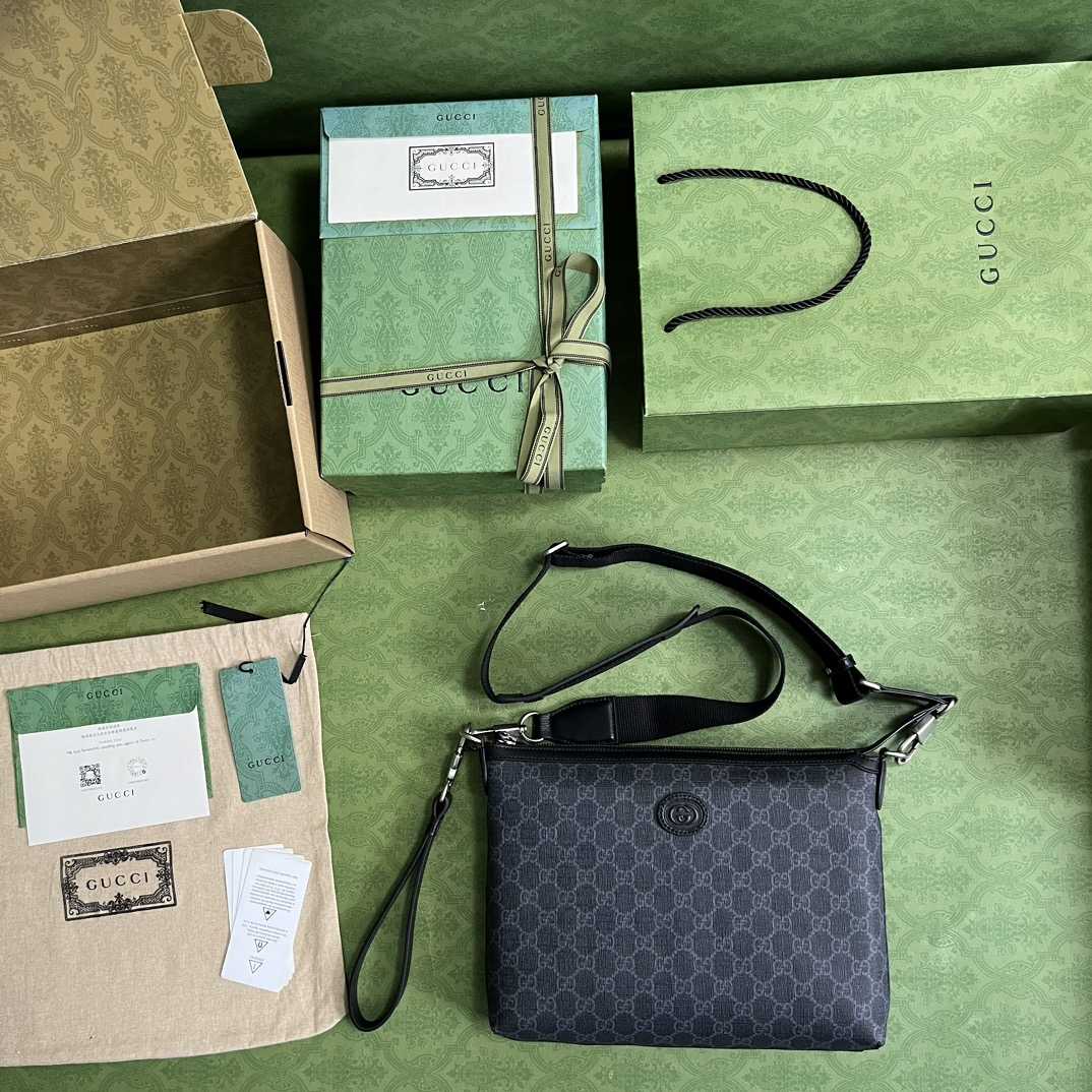 Gucci Messenger-Tasche mit ineinandergreifendem G (30–22,5–5 cm) - EUR FASHION