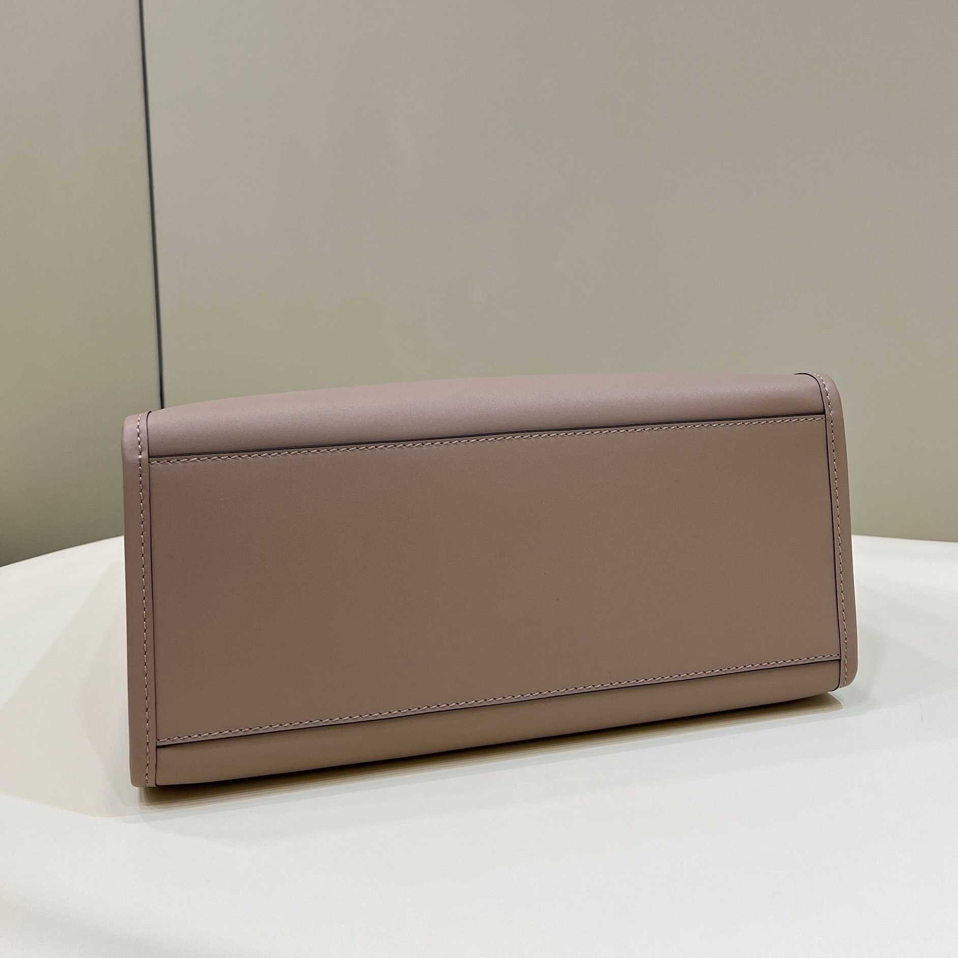 Fendi Sunshine Mittelgroßer Shopper aus beigem Leder und Elaphe - EUR FASHION