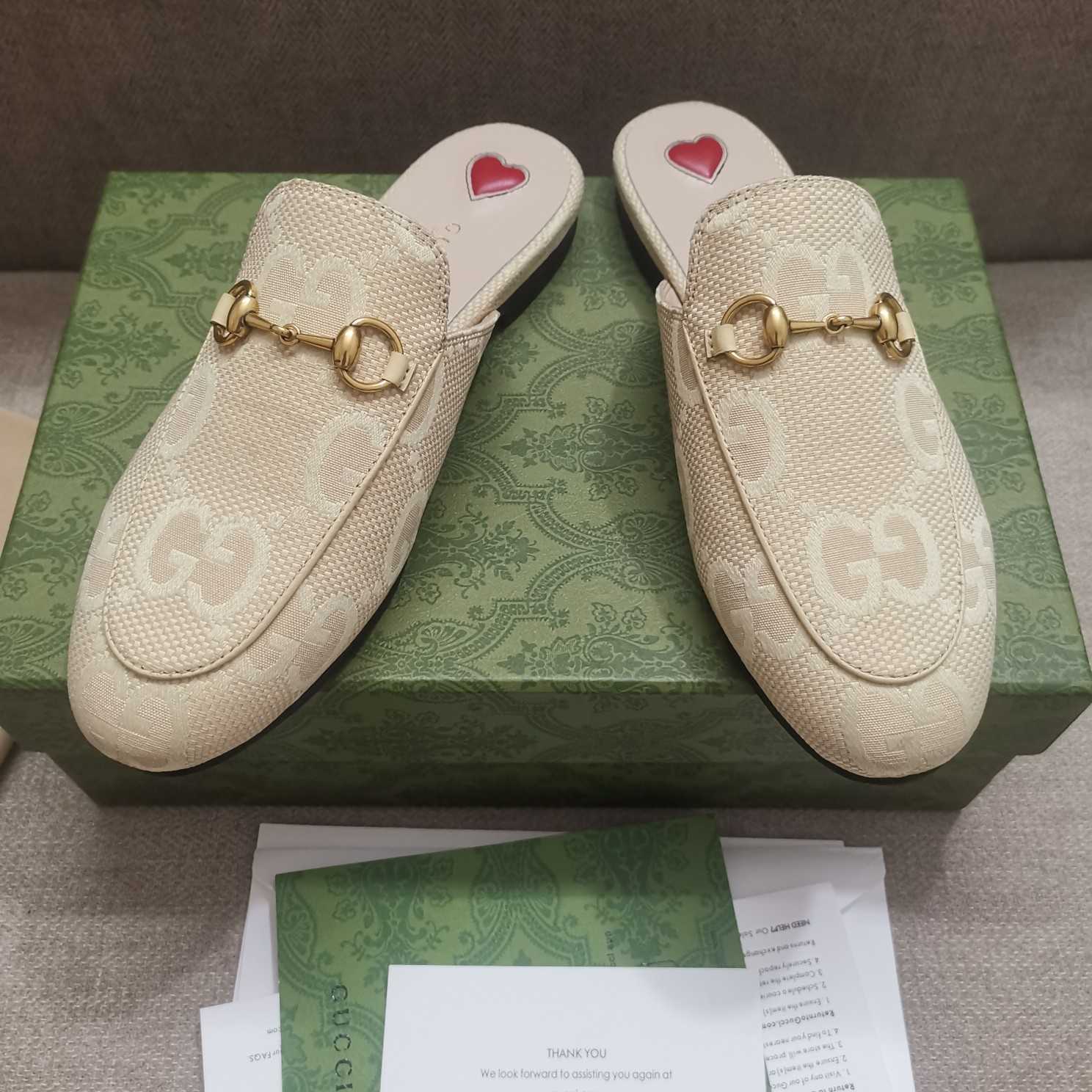 Gucci Damen Jumbo GG Princetown Slipper - EUR FASHION