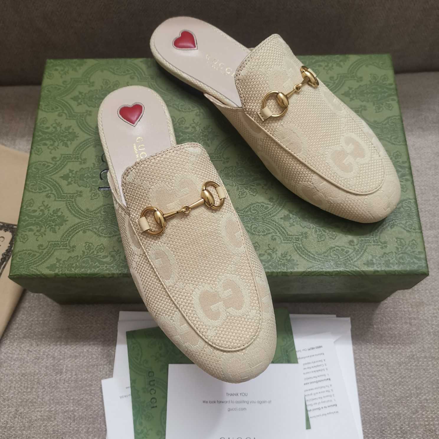 Gucci Damen Jumbo GG Princetown Slipper - EUR FASHION