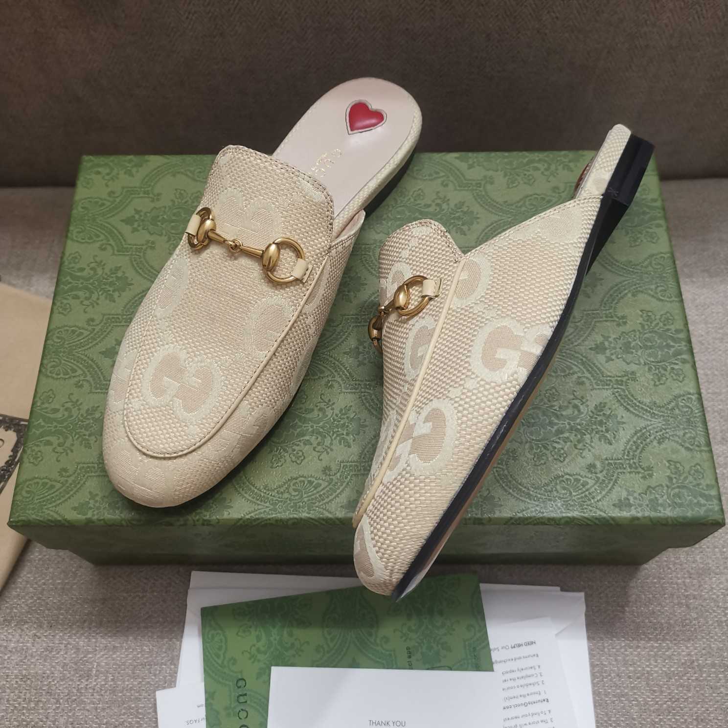Gucci Damen Jumbo GG Princetown Slipper - EUR FASHION