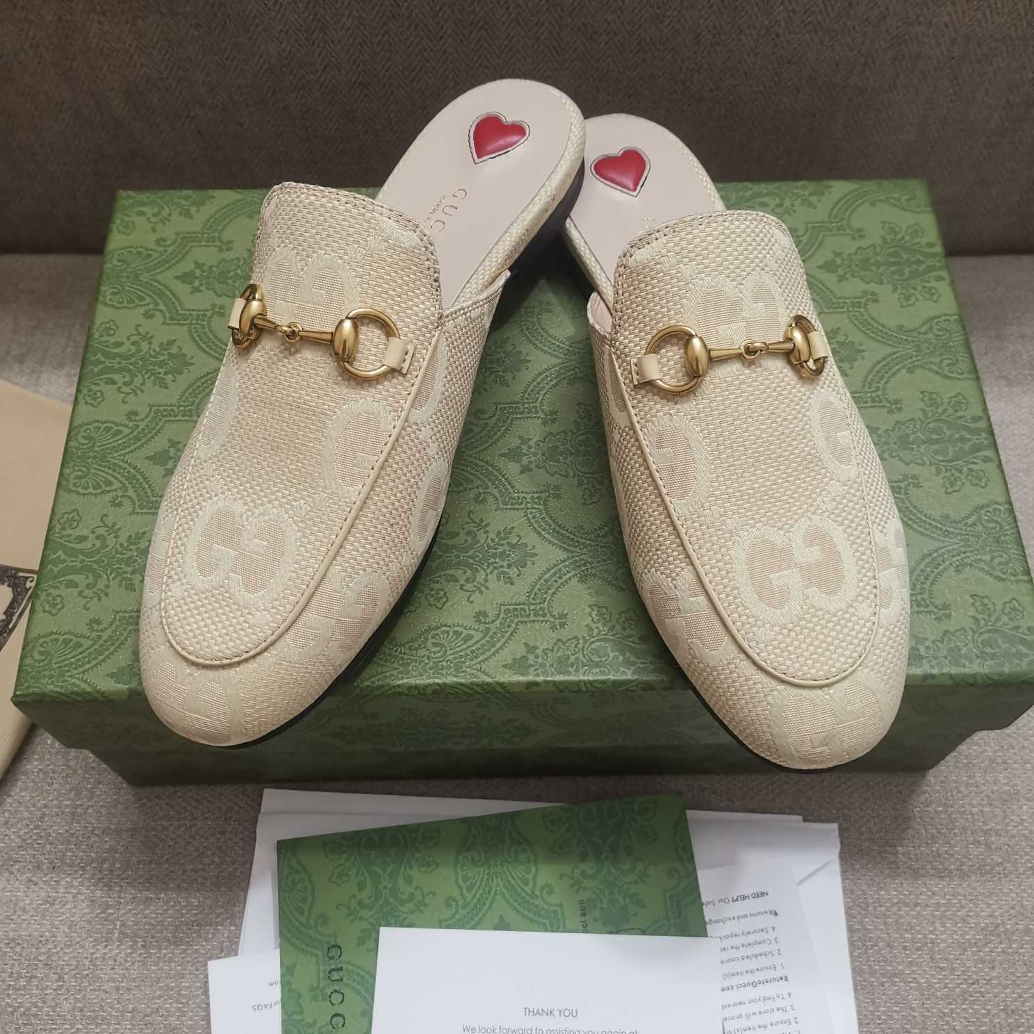 Gucci Damen Jumbo GG Princetown Slipper - EUR FASHION