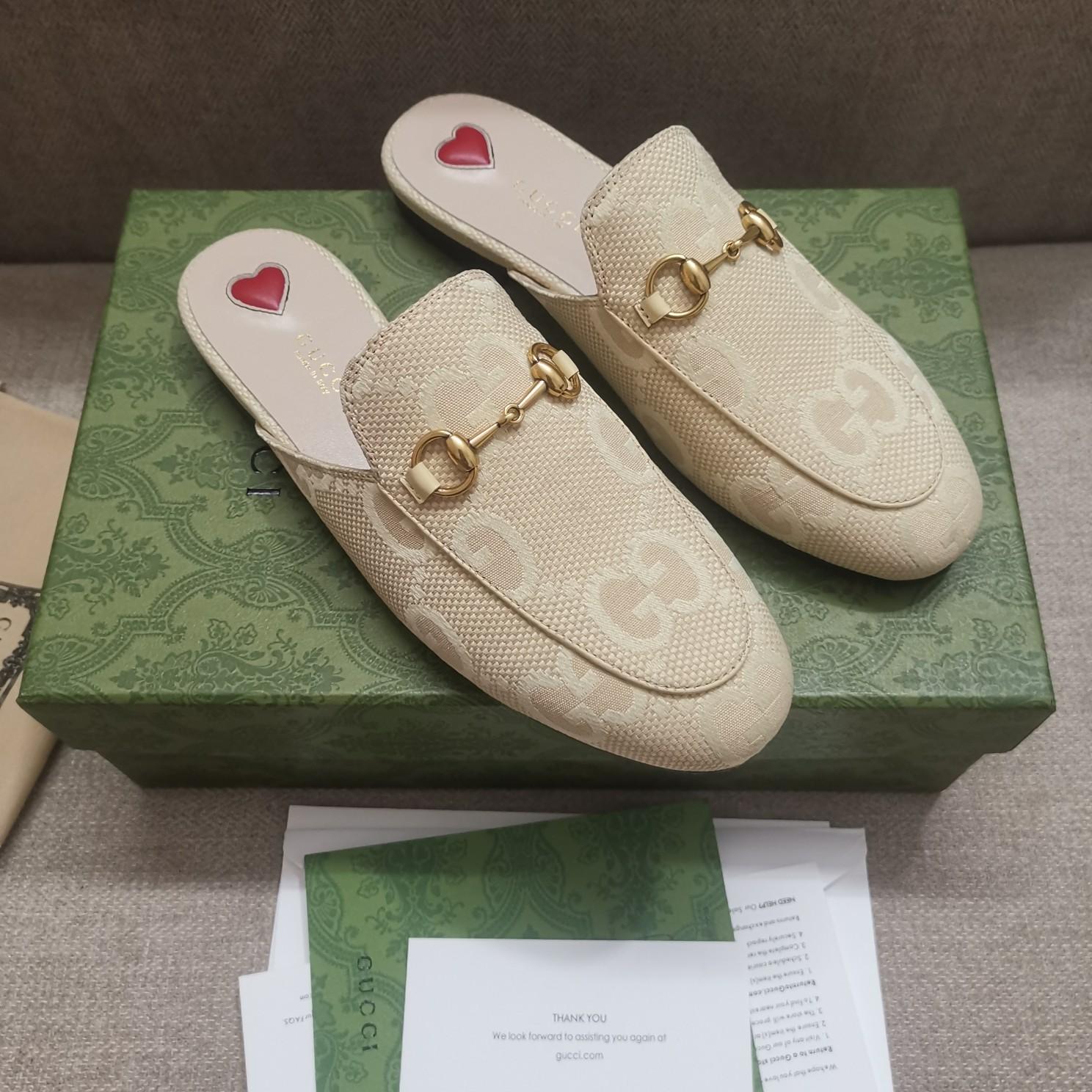 Gucci Damen Jumbo GG Princetown Slipper - EUR FASHION