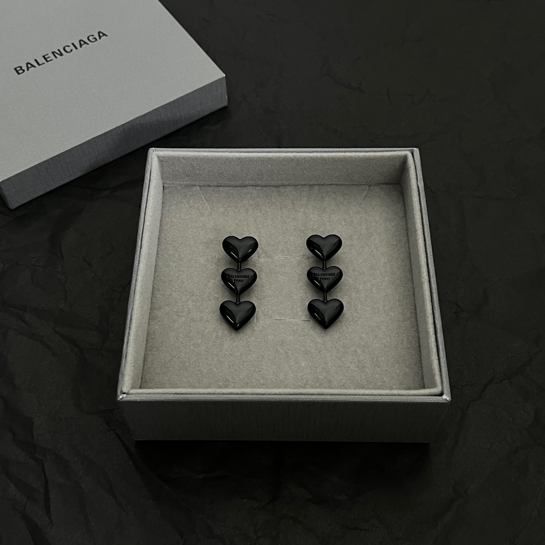 Balenciaga Herzohrringe für Damen in Schwarz - EUR FASHION
