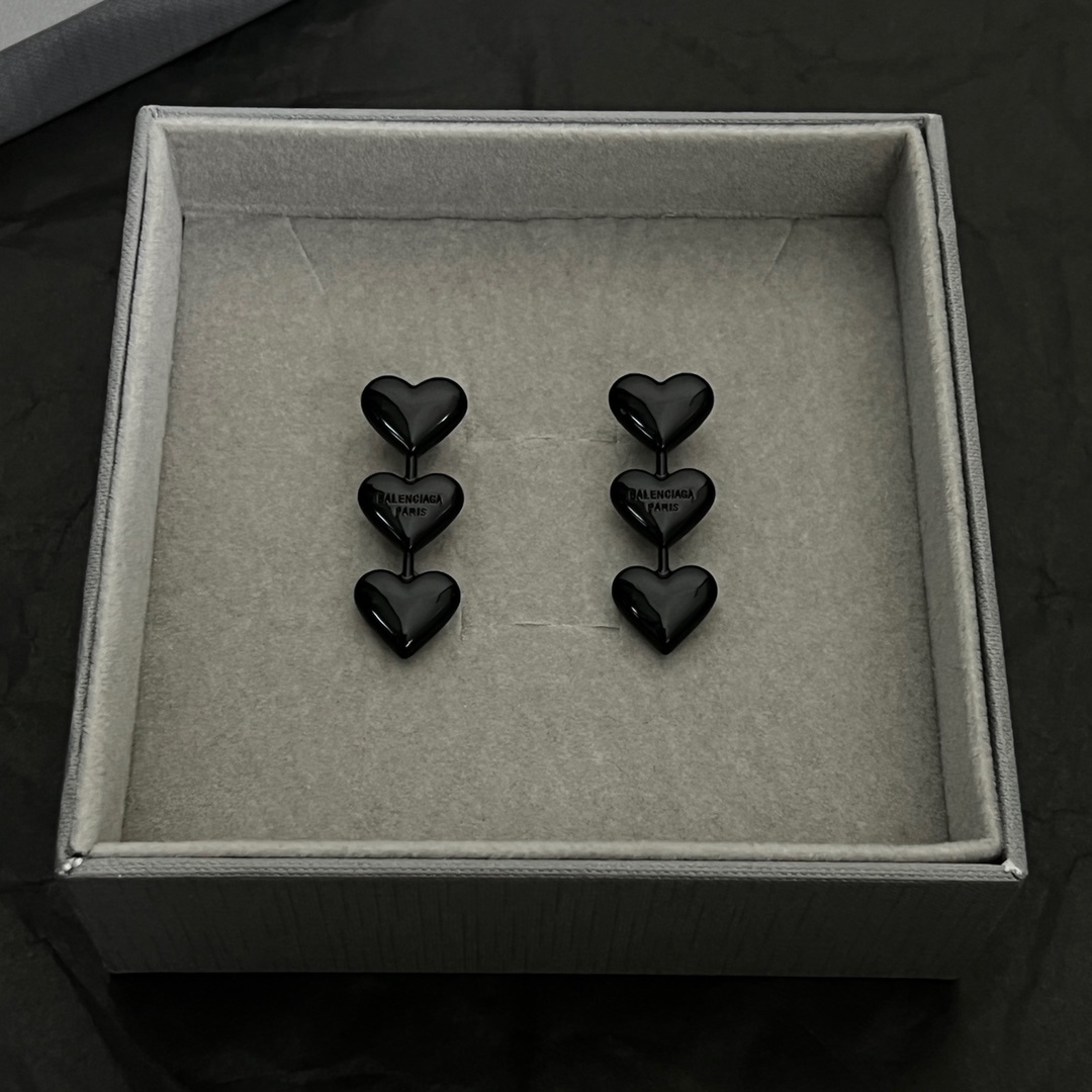 Balenciaga Herzohrringe für Damen in Schwarz - EUR FASHION