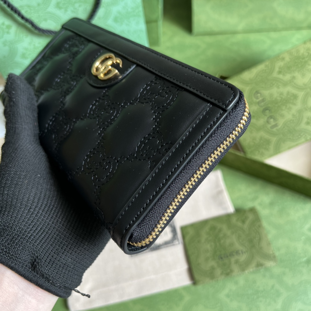 Gucci GG Matelasse-Geldbörse mit umlaufendem Reißverschluss - EUR FASHION