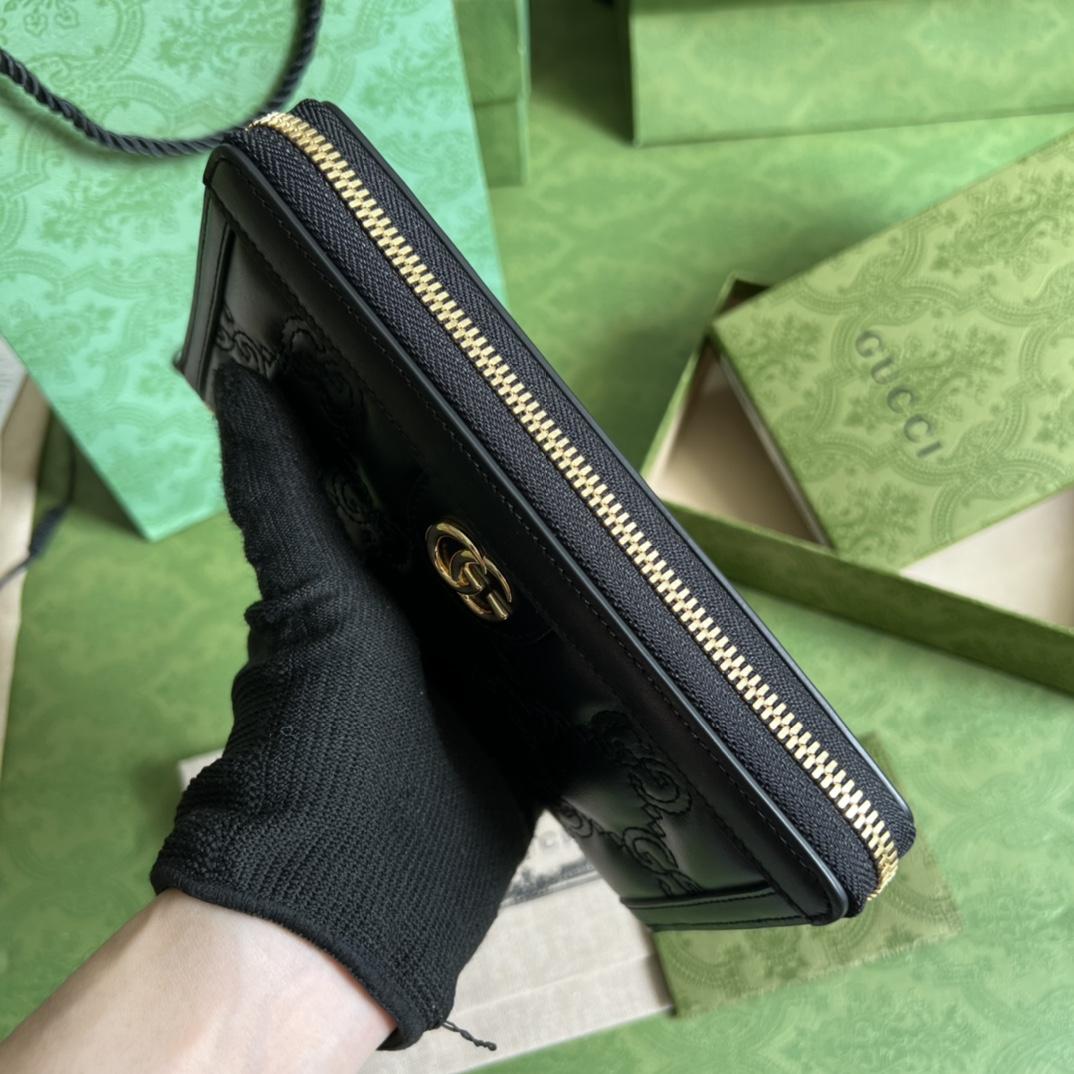 Gucci GG Matelasse-Geldbörse mit umlaufendem Reißverschluss - EUR FASHION