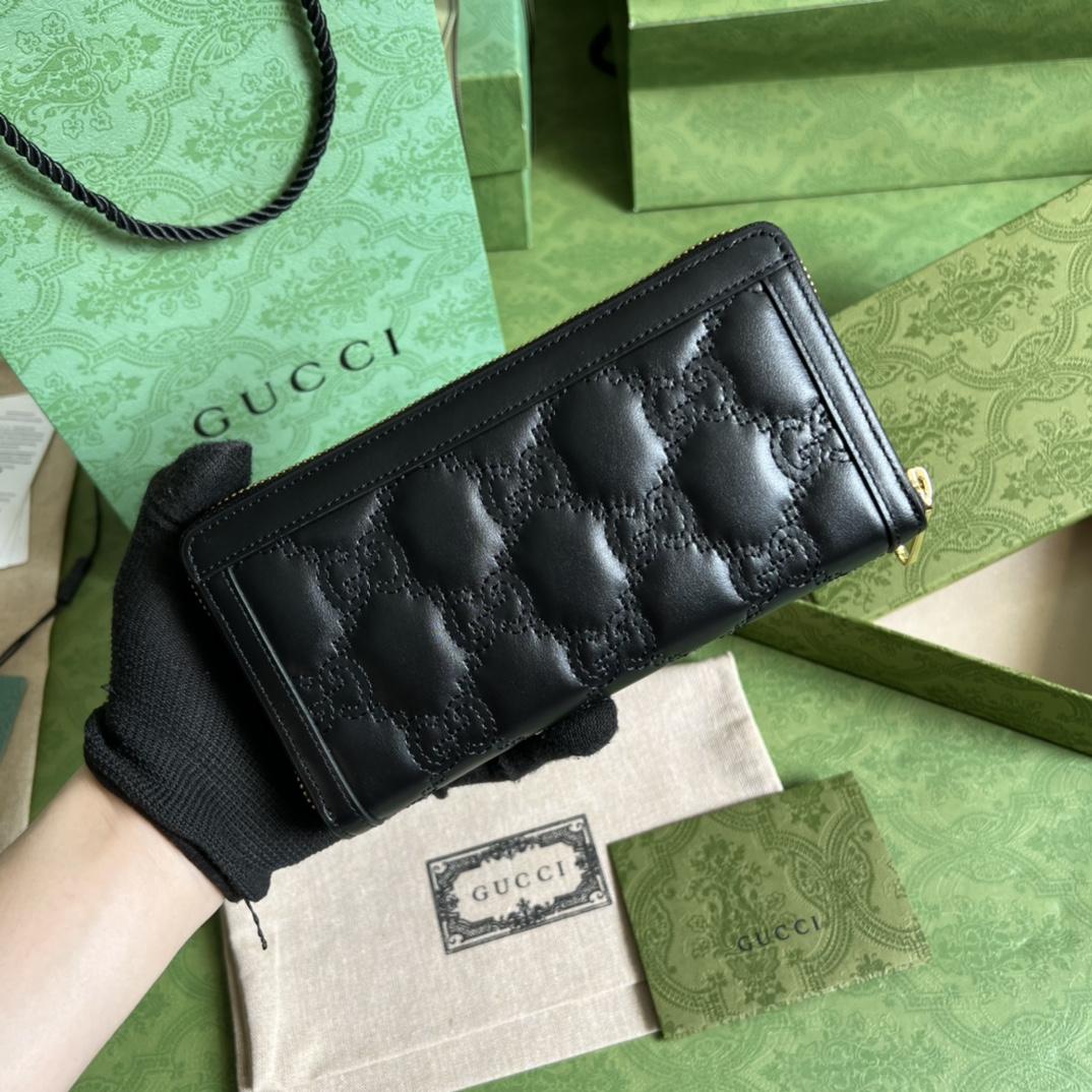 Gucci GG Matelasse-Geldbörse mit umlaufendem Reißverschluss - EUR FASHION