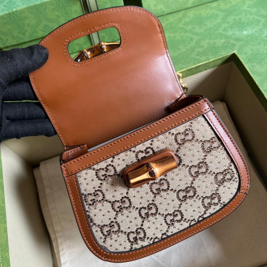 Gucci Bamboo 1947 Mini-Tasche mit Henkel (17–12,5–8 cm) - EUR FASHION