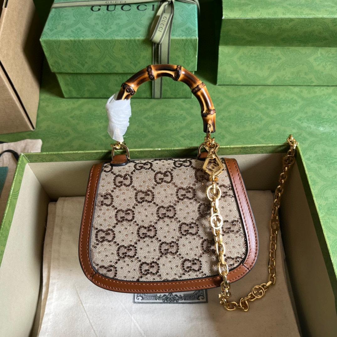 Gucci Bamboo 1947 Mini-Tasche mit Henkel (17–12,5–8 cm) - EUR FASHION