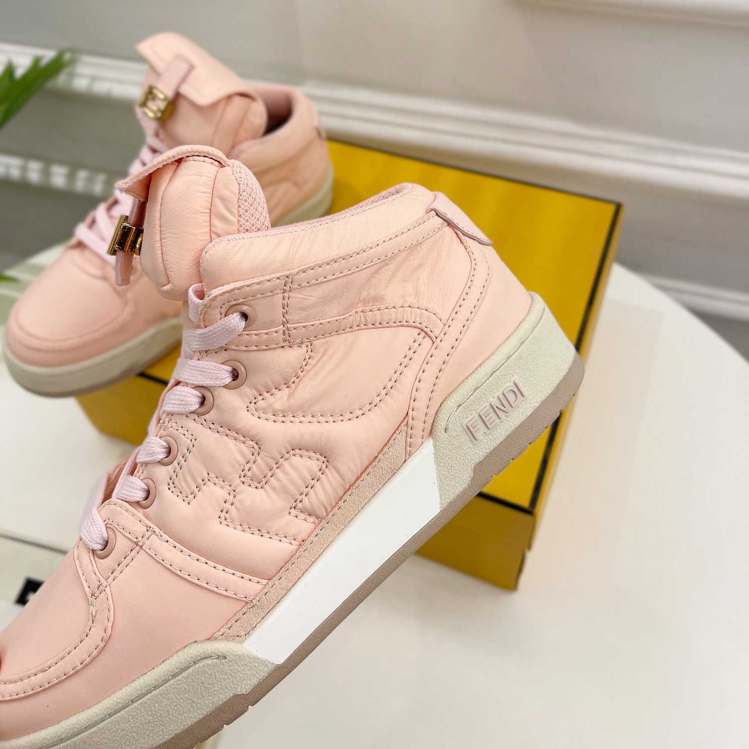 Fendi Match High-Top-Sneaker aus Nylon in Rosa - EUR FASHION