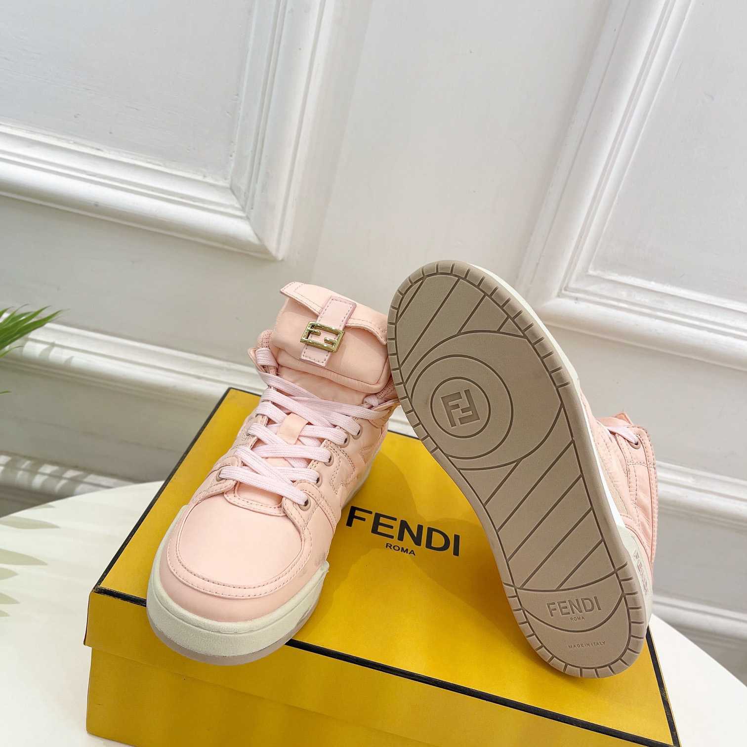 Fendi Match High-Top-Sneaker aus Nylon in Rosa - EUR FASHION