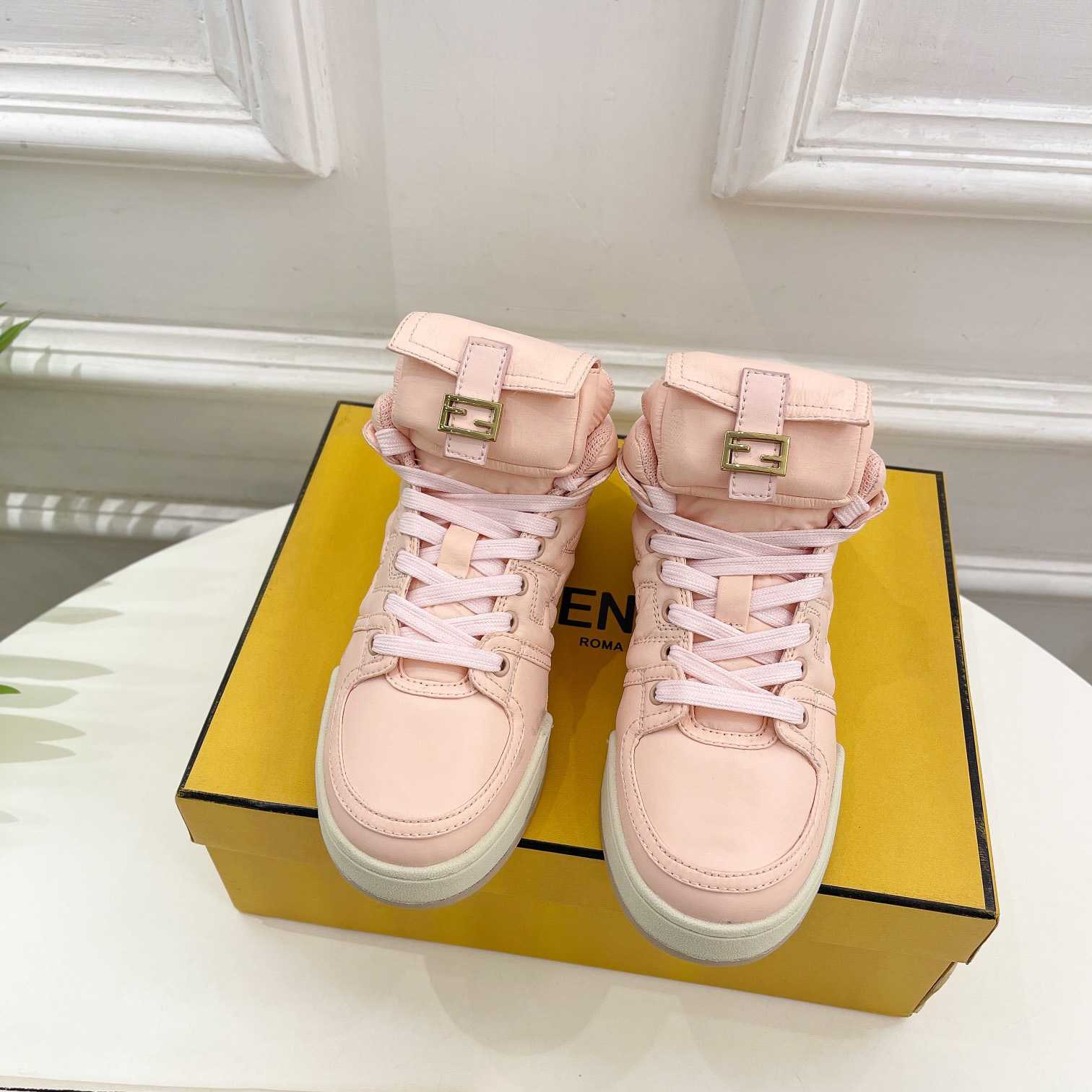 Fendi Match High-Top-Sneaker aus Nylon in Rosa - EUR FASHION